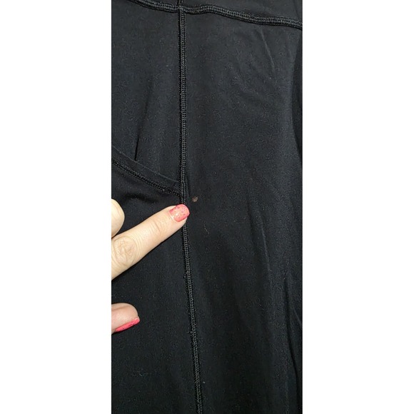 Lululemon 'Fast Free' Crop II *Nulux 19" Women 4 Pockets Gym Black Yoga EUC - Picture 2 of 10